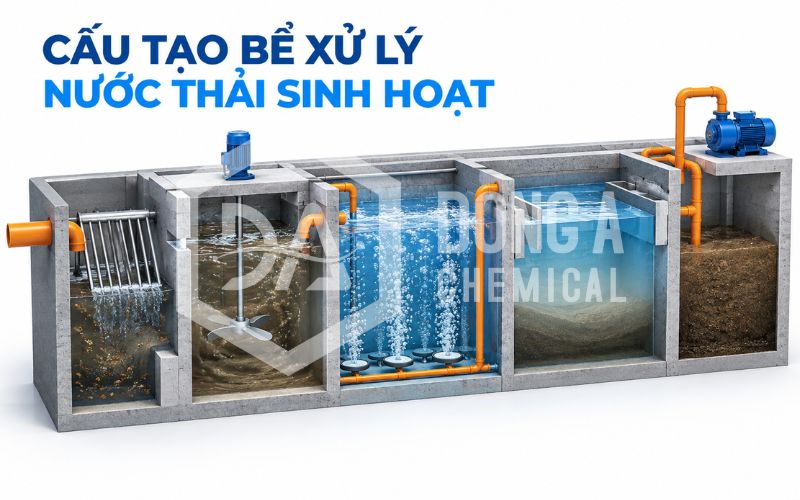 Bể xử lý nước thải sinh hoạt: Cấu tạo, sơ đồ, cách chọn